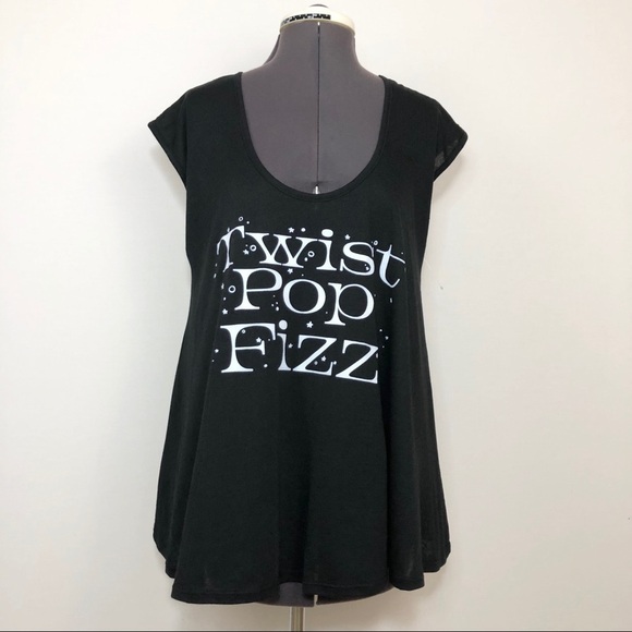 Wildfox NWT Women’s Twist Pop Fizz Tulum Black Top XS - Picture 2 of 7